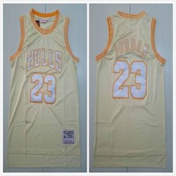 Los Angeles Lakers #23 LeBron James beige white Throwback basketball jersey-TY