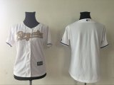 women Kansas City Royals white gold MLB Jerseys