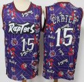 Toronto Raptors #15 Vince Carter Purple throwback NBA Jersey-S8