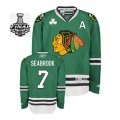 2013 NHL Stanley Cup Chicago Blackhawks #7 SEABROOK Green Jerseys