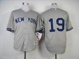 New York Yankees #19 Grey mlb baseball Jerseys