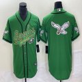 Nike Eagles blank green baseball jerseys Joint name-BD 03