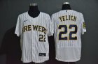 Nike Milwaukee Brewers #22 Christian Yelich white Flexbase Authentic Collection Jersey