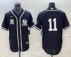 Nike New York Yankees #11 Anthony Volpe black majestic baseball Jerseys Joint name 04