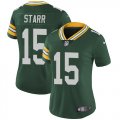 Women Packers #15 Bart Starr Nike Green Color Rush Limited Jersey