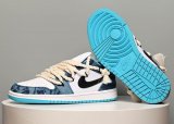 2023 Air Jordan 1 basketball Shoes white skyblue