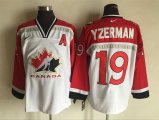 2002 Olympic Version #19 Yzerman white NHL Throwback Jerseys