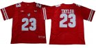 Jonathan Taylor #23 Wisconsin Badgers red Stitched Football Jersey