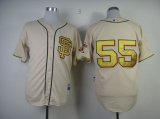 San Francisco Giants 55# Lincecum gold mlb jerseys