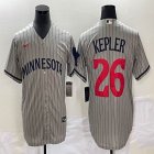 Nike Minnesota Twins #26 Kam Kepler beige majestic baseball jersey 02