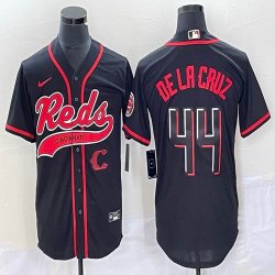 Nike Cincinnati Reds Elly De La Cruz black majestic baseball jerseys Joint name-BD 08