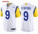 Women Nike Rams Matthew Stafford #9 white Color Rush Limited Jersey