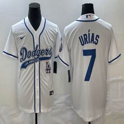 Nike Los Angeles Dodgers #7 Julio Urias white majestic baseball Jerseys Joint name -BD 01