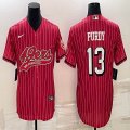 Nike San Francisco 49ers #13 Brock Purdy red baseball jerseys Joint name-BD