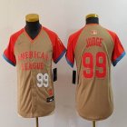 Youth Nike New York Yankees #99 Aaron Judge Cream 2024 MLB All-Star jersey 03