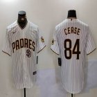 Nike San Diego Padres #84 Dylan Cease white majestic baseball jerseys 02