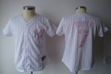 Yankees MANTLE 7 white women MLB Jerseys