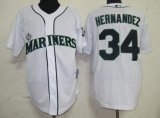 Seattle Mariners 34 HERNANDEZ white MLB Jerseys