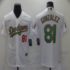 Dodgers #81 Victor Gonzalez Nike Dodger World Series Champions white majestic baseball Jerseys