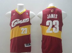 Cleveland Cavaliers 23# LeBron James red yellow nba jersey