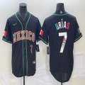 2023 World Cup Mexico #7 Julio Urias black majestic baseball jerseys 40