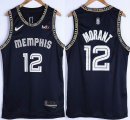 Nike Memphis Grizzlies 12 Ja Morant blue nba basketball jerseys 75TH -XD