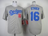 Los Angeles Dodgers 16 Ethier gray baseball jerseys