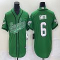 Nike Philadelphia Eagles #6 DeVonta Smith Green baseball jerseys Joint name -BD 01