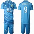 2020-2021 Olympique de Marseille # 9 BENEDTTO skyblue soccer jerseys away