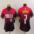 Women Nike Philadelphia Phillies #7 Trea Turner red majestic baseball jersey city version 02