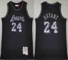 Los Angeless Lakers 24 Kobe Bryant black NBA basketball jersey-TY