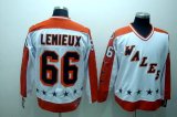 Pittsburgh Penguins #66 M.Lemieux White Throwback Jersey