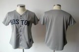 Boston Red Sox Blank Grey MLB Women Jersey