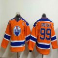 Youth Edmonton Oilers #99 Wayne Gretzky Orange CCM Throwback Stitched NHL Jersey