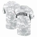 Philadelphia Eagles Nike Arctic Camo 2024 Salute To Service Performance T-Shirt