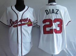 Atlanta Braves 23# Diaz white MLB Jersey