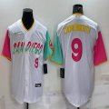 Nike San Diego Padres #9 Jake Cronenworth white red green majestic baseball jerseys 01