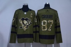 Adidas Pittsburgh Penguins 87 Sidney Crosby green NHL Jerseys C patch