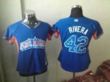 women 2013 New York Yankees Mariano Rivera 42# blue mlb all star Jerseys