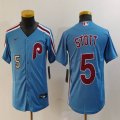 Youth Nike Philadelphia Phillies #5 Bryson Stott skyblue majestic baseball jerseys