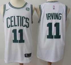 Nike Boston Celtics #11 Kyrie Irving white basketball jersey