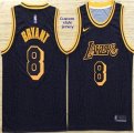 Custom Nike Los Angeless Lakers name and number black fashion basketball Jersey