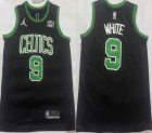 Jordan logo Boston Celtics #9 Derrick White black nba basketball jerseys