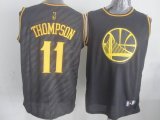 Golden State Warriors 11 Klay Thompson Black Precious Metals Fashion Stitched NBA Jersey