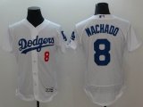 Los Angeles Dodgers #8 Manny Machado white Flexbase Authentic Collection Jersey