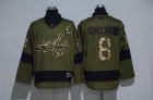 Adidas Washington Capitals #8 Alex Ovechkin green hockey jersey-WL