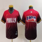 Youth Nike Philadelphia Phillies blank red majestic baseball jersey city version 02