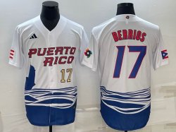 Puerto Rico Baseball #17 Jose Berrios White 2023 World Baseball Classic Replica Player Jersey 03