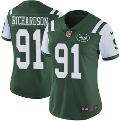 Women Nike New York Jets #91 Sheldon Richardson Green Color Rush Limited Jersey