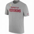 Men's Washington Redskins Nike Heather Gray Sideline Property Of Facility T-Shirt